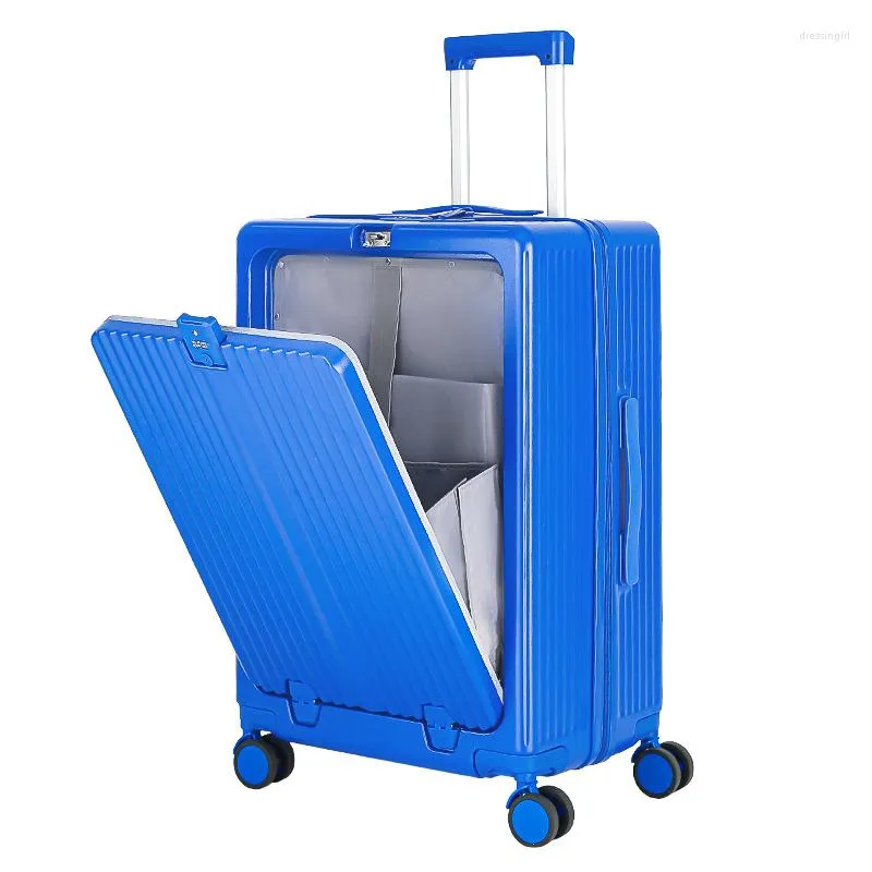 Multifunctional Front Open 26 Inch Luggage With Cup Holder 20 Inch Suitcase  For Men, Boarding Travel Case Trunk With One Button Capacity From  Dressingirl, $139.56